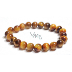 Tiger eye yellow bracelet elastic natural stone, ball 8 mm / 16-17 cm, stone of the sun and earth, brings luck and wealth Tiger eye yellow bracelet elastic natural stone, ball 8 mm / 16-17 cm, stone of the sun and earth, brings luck and wealth