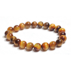 Tiger eye yellow bracelet elastic natural stone, ball 8 mm / 16-17 cm, stone of the sun and earth, brings luck and wealth Tiger eye yellow bracelet elastic natural stone, ball 8 mm / 16-17 cm, stone of the sun and earth, brings luck and wealth