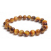 Tiger eye yellow bracelet elastic natural stone, ball 8 mm / 16-17 cm, stone of the sun and earth, brings luck and wealth