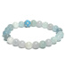 Morganite blue bracelet elastic natural stone, ball 8 mm / 16-17 cm, stone of divine love