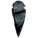 Obsidian pendant arrow natural stone 3,8-5 cm, stone of rescue