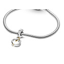 Sterling Silver 925 Wedding Rings - Happy Love, 2in1 Pendant Bracelet Love