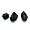 Obsidian Rainbow Trommel Pendant natural stone, 2,2 - 3 cm, 1 piece, stone of salvation