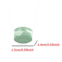 Jade Burmese green natural stone bead on leather 1.5 x 1.4 cm, love luck