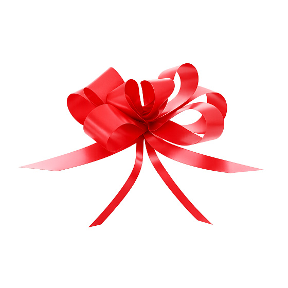 Cockade ribbon drawstring decorative red 50 cm