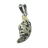 Dalmatian Jasper Moon pendant natural stone, hand-polished figurine 2.2 x 10 mm, stone of positive energy