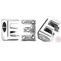 Sterling silver 925 Alphabet letter E, bead for bracelet
