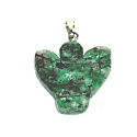 Anyolite / Ruby in Zoisite Angel, angel wings pendant natural stone hand-polished 25 x 21 x 5 mm, relieves stress