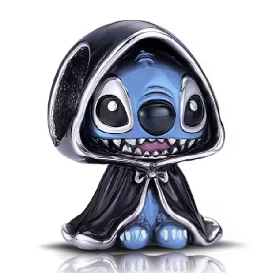 Disney Lilo & Stitch Charm – Halloween Stitch in a black cloak | bracelet pendant, movie