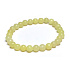 Jade yellow bracelet elastic natural stone, ball 6 mm / 16 - 17 cm