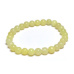 Jade yellow bracelet elastic natural stone, ball 6 mm / 16 - 17 cm