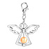 Guardian angel pendant with orange bead 29 x 37 mm 1 piece