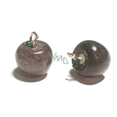 Crystal strawberry apple knowledge pendant, natural stone 2,7 x 15 mm, stone stones Crystal strawberry apple knowledge pendant, natural stone 2,7 x 15 mm, stone stones