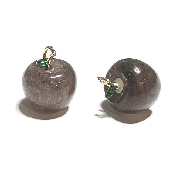 Crystal strawberry apple knowledge pendant, natural stone 2,7 x 15 mm, stone stones