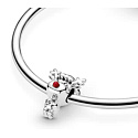 Sterling silver 925 Rudolph with red reindeer nose, bead for Christmas bracelet