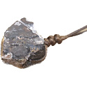 Tiger's Eye Rough Stone Necklace adjustable size, approx. 3 x 2.5 cm, sun and earth stone, brings good luck and wealth
