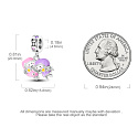 Sterling Silver 925 Luminous - Zodiac Sign Gemini, Bracelet Pendant