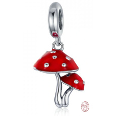 Charm Sterling silver 925 Toadstools, nature bracelet pendant