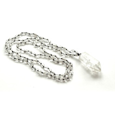 108 Mala Crystal necklace prayer jewelry, natural stone, handmade, stone of stones