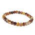 Agate brown lace bracelet elastic natural stone, bead 6 mm / 16-17 cm, adds strength
