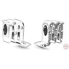 Charm Sterling silver 925 Zodiac sign Glittering Scorpio, bead for bracelet