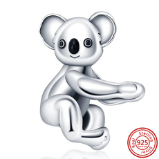 Charm Sterling silver 925 Koala, bead on bracelet animal Charm Sterling silver 925 Koala, bead on bracelet animal