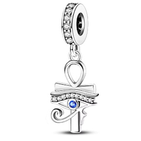 Charm Egypt - Horovo oko + kříž, přívěsek na náramek symbol Charm Egypt - Horovo oko + kříž, přívěsek na náramek symbol