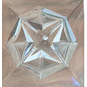 Glass pyramid in pyramid 50 mm crystal - glass paperweight