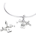 Sterling silver 925 Religious charm Holy Trinity - God will meet all your needs, 3in1 pendant bracelet