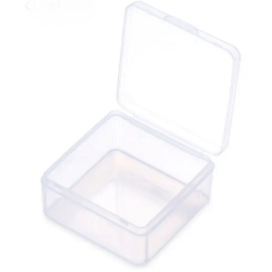 Plastic box clear 8,4 x 8,4 x 2,5 cm 1 piece