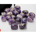 Amethyst Rune Alphabet Natural Stone, 10 - 30 mm 25 pieces