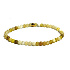 Opal yellow bracelet elastic natural stone, ball 4 mm / 16 - 17 cm, lucky stone