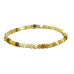 Opal yellow bracelet elastic natural stone, ball 4 mm / 16 - 17 cm, lucky stone