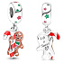 Sterling silver 925 Gingerbread figure 2in1, Christmas bracelet pendant