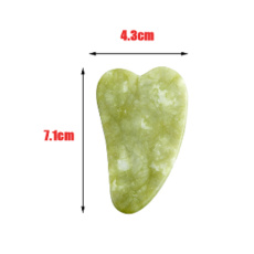 Serpentine Gua Sha reduces wrinkles, swelling, improves skin elasticity 4,3 x 7,1 cm, healer's stone