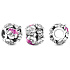 Sterling silver 925 Floral charm bead bracelet nature