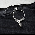Charm Sterling silver 925 Zodiac sign Sparkling Pisces, bead for bracelet