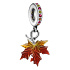 Charm Sterling silver 925 Autumn colours - autumn leaf, maple leaf, nature bracelet pendant