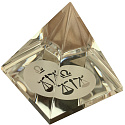 Crystal Glass Pyramid Clear, Zodiac Sign Libra