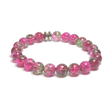 Quartz red bracelet elastic natural stone, bead 8 mm / 16-17 cm, the most perfect healer