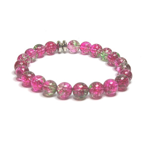 Quartz red bracelet elastic natural stone, bead 8 mm / 16-17 cm, the most perfect healer