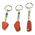 Jasper red keychain pendant natural stone, approx. 10cm, full care stone
