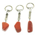 Jasper red keychain pendant natural stone, approx. 10cm, full care stone