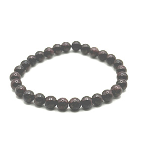 Almadine - Garnet bracelet elastic natural stone, ball 4 mm / 16 - 17 cm