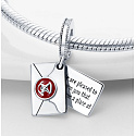 Sterling Silver 925 Harry Potter - Hogwarts Acceptance Letter, 2in1 Pendant Bracelet