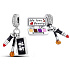 Charm Sterling silver 925 Chic style - lipstick, painting, brush 3in1, bracelet pendant interests