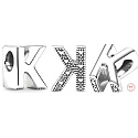 Charm Sterling silver 925 Alphabet letter K, bead for bracelet