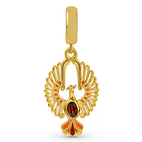 Charm Sterling silver 925 Flying Phoenix, animal bracelet pendant Charm Sterling silver 925 Flying Phoenix, animal bracelet pendant