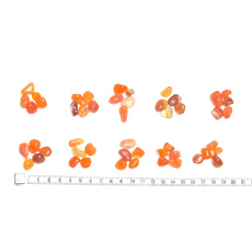 Carnelian Botswana natural pebble, size S 5 pieces, Teach us here and now