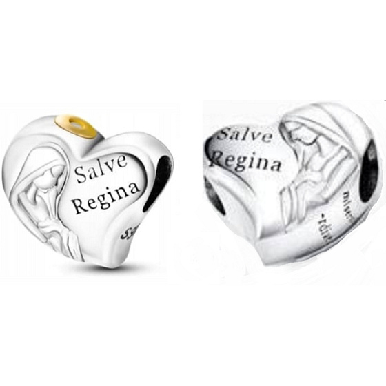 Sterling silver 925 Religious charms Virgin Mary, Hail Mary, bead for bracelet religion